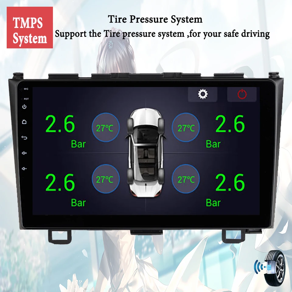 Android 10 0 9 &quotOcta Core 1280*720 Автомобильный DVD плеер для Honda CRV CR V 2006 2011 GPS навигации стерео