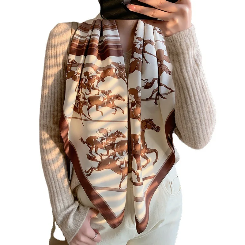 

Mulberry Scarf Women Silk Scarf Luxury Shawl Scarves Beach Cover-ups Bandana Hijabs Bufand de seda Foulard en soie solar playa