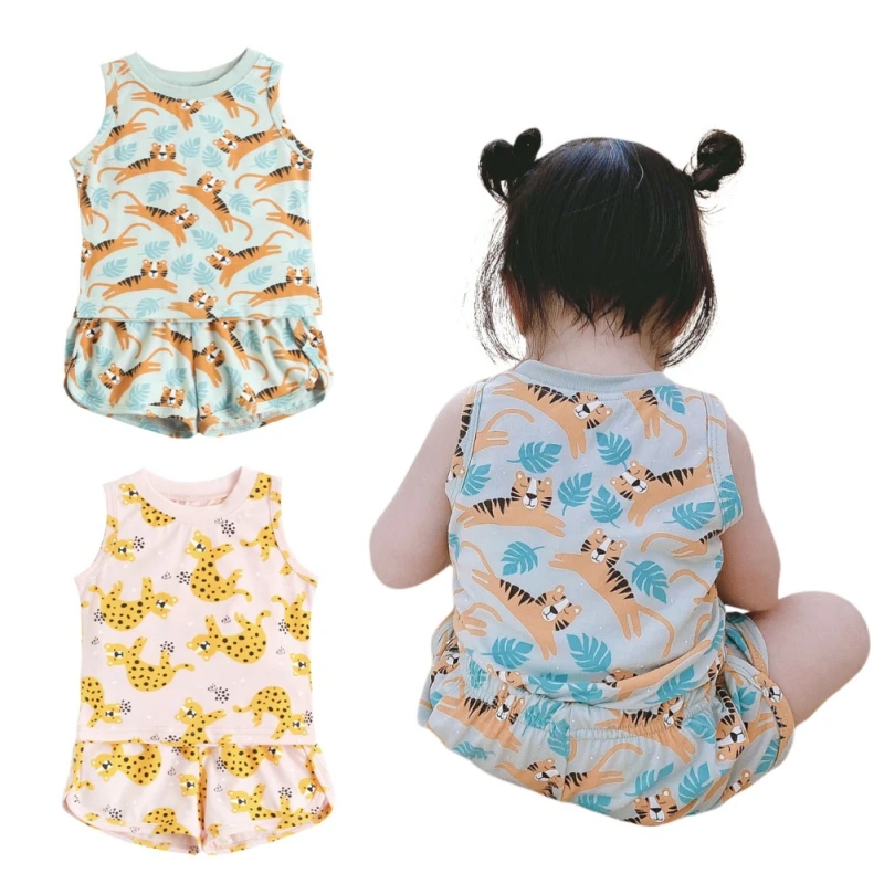 

Baby Girls Clothes Casual Tracksuit Pure Cotton Clothing Summer Clothes For Babies T-shirts + Pants For Kids Sports Outfit