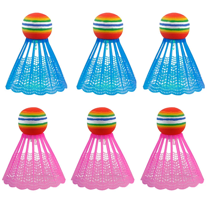 

16pcs New Outdoor Supplies Colorful Plastic Night Light Badminton Balls Portable Training Game Sports Feather Shuttlecocks