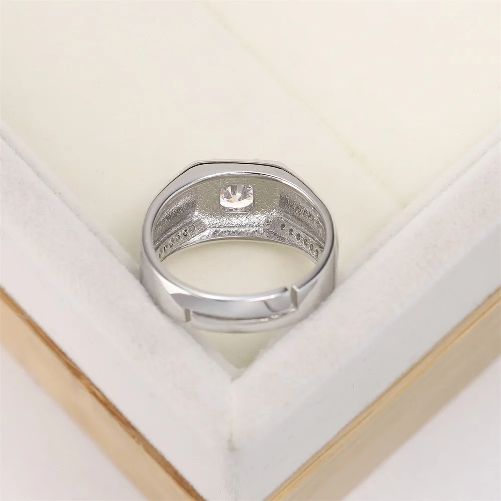 

Popular European and American S925 silver fashion rich wedding ring crown zircon crystal luxury jewelry couple gifts