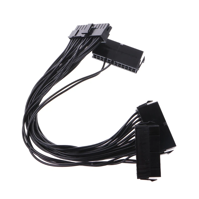 

24Pin 20+4Pin 3-Way multiple PSU A TX Power Supply Adapter Cable 18AWG Wire For Synchro Start Motherboard Mining