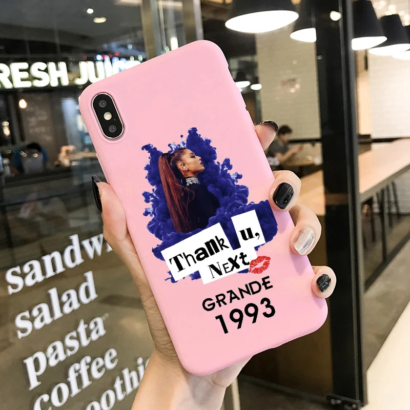 Thank U, Next Ariana Grande мягкий чехол для телефона из ТПУ ярких цветов для iPhone 11 PRO MAX X XR XS Max 8 7 6s Plus