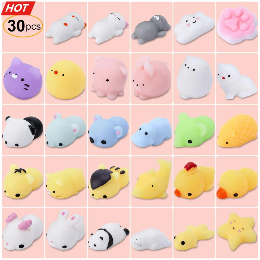 

30 шт. миниатюрные сжимаемые животные Kawaii Mochi сжимаемые игрушки для снятия стресса мягкие сжимаемые подарки Mochi животные игрушки для снятия с...