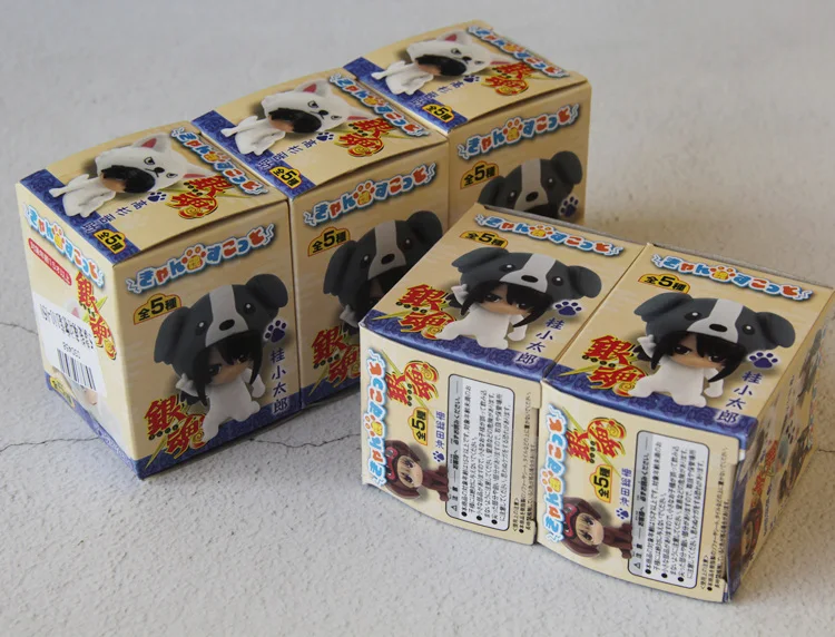 5 шт. Аниме Фигурка гинтама Серебряная душа Sakata Gintoki Hijikata Toushirou Okita Sougo животных Ver