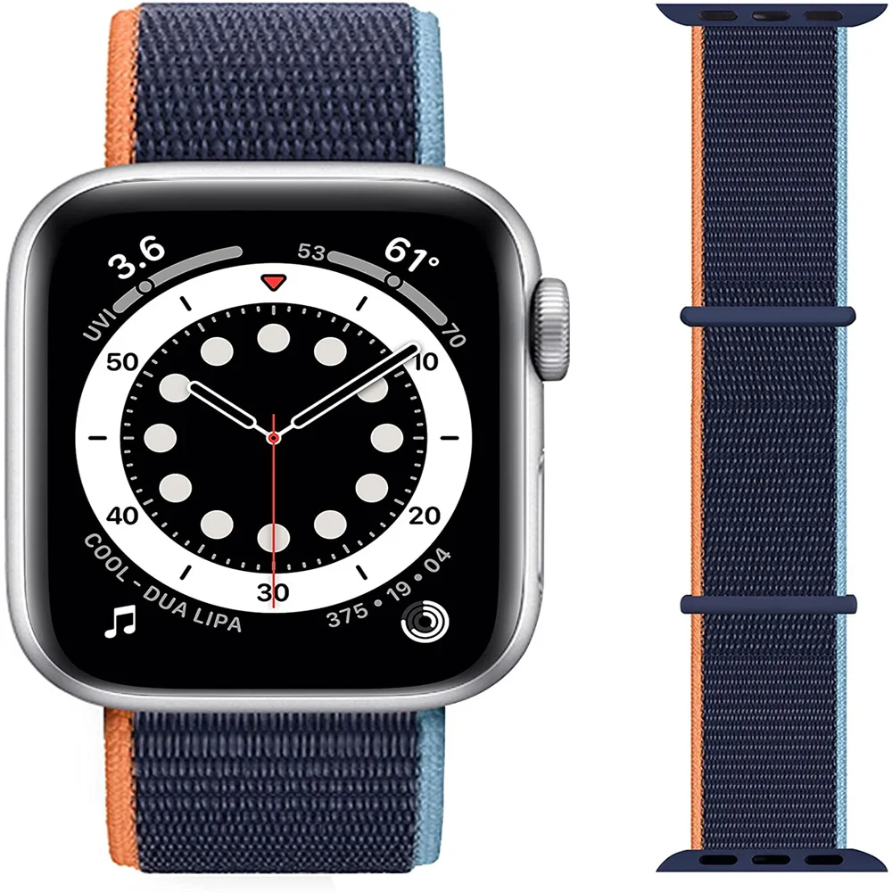 Nylon Scrunchie Strap For Apple Watch Band 45mm 44mm 42mm 41mm 40mm 38mm Adjustable Solo Loop Bracelet For IWatch 7/6/SE/5/4/3/2