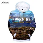 Мужские и женские толстовки с длинным рукавом, толстовки с 3D-принтом в виде игры Free Fire, популярная одежда для девочек на весну и осень, 2021