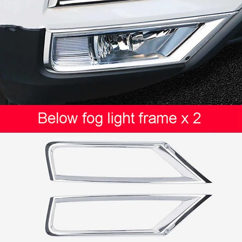 

Стайлинг автомобиля, передние и нижние Противотуманные фары на гриль, рамка, отделка, наклейки, крышка, аксессуары для Tiguan MK2 2016-2018