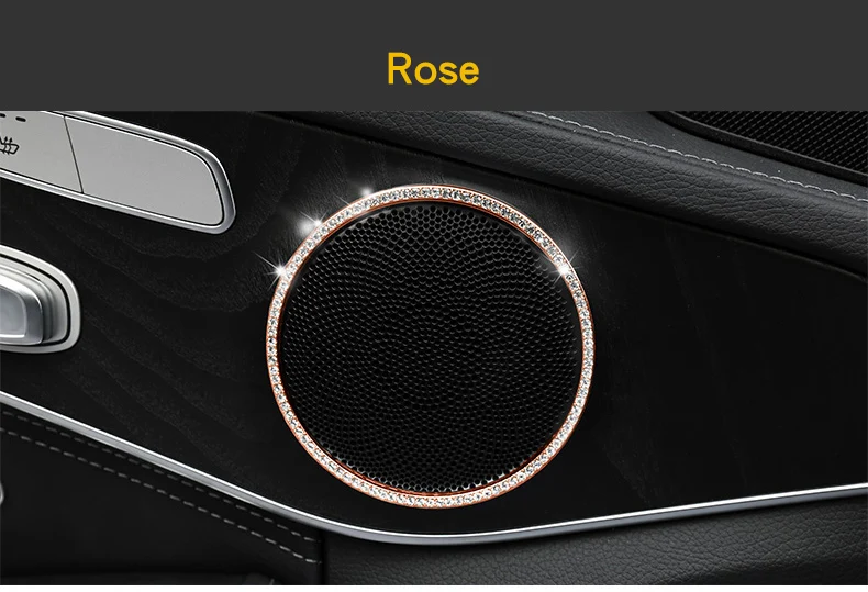rose 4pcs Дверная рамка динамика для Mercedes w213 amg Mercedes w205 amg/glc x253 coupe amg mercedes c class аксессуары w205 внутренняя отделка - Название цвета: rose 4pcs