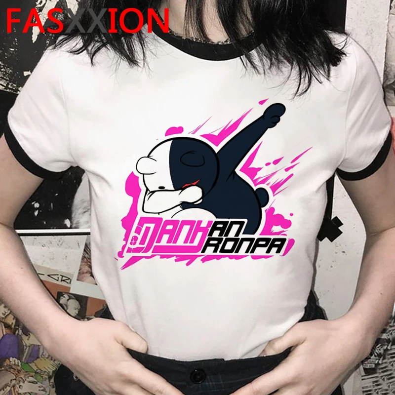 Ума kokichi danganronpa футболка женский harajuku kawaii японский печати размера плюс винтажные