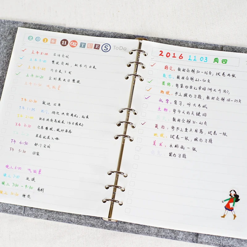 B5 блокнот со свободными листьями пополнение спирального переплета внутренняя