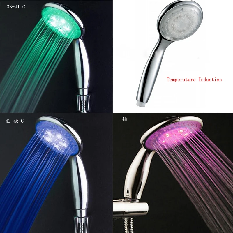 

Fashion LED Anion Shower SPA Shower Head Pressurized Water - Saving Temperature Control Colorful Handheld Big Rain Shower