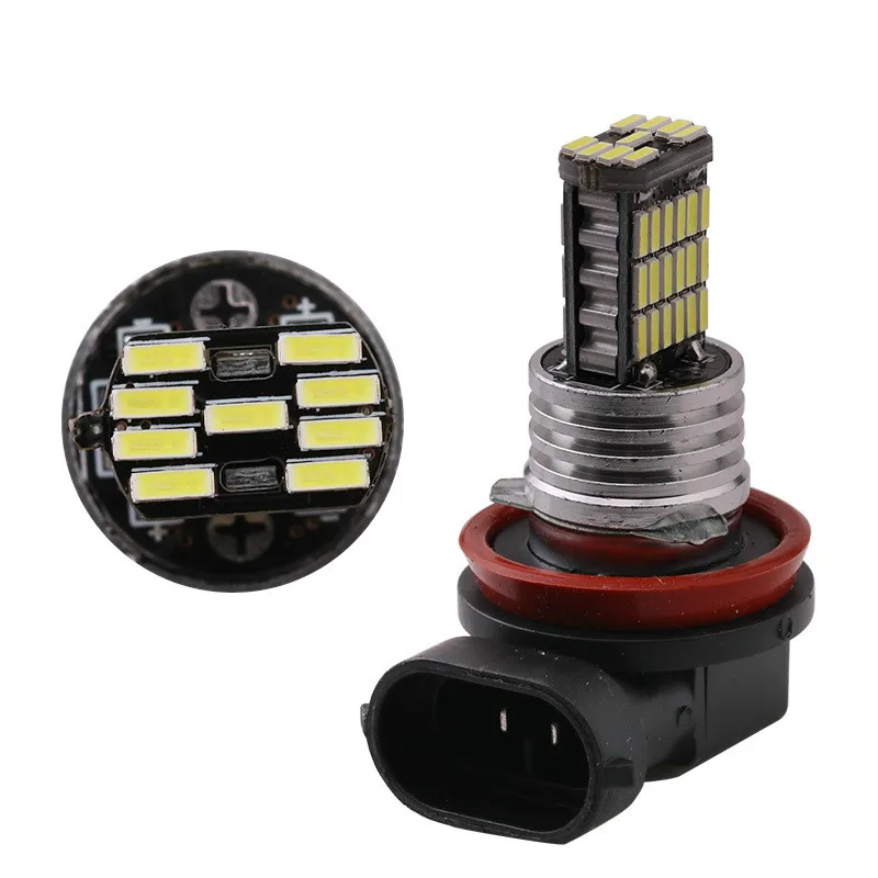 2 шт. автомобиль H4 H7 H8 H11 Led 9005 9006 4014 45SMD Противотуманные фары дневного света лампы