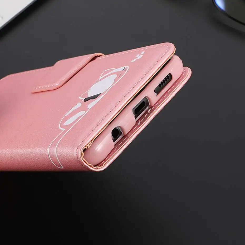 Кожаный чехол с откидной крышкой для samsung Galaxy S10 E S9 J4 J6 A7 A6 плюс A10 A20 E A30 A40 A50 A70 милый кошелек с котами чехол для телефона