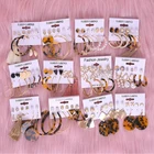 XIYANIKE Винтаж Чешские Леопардовые Акриловые Жемчужные Серьги Набор Для Женщин Мода Геометрическая Длинные Кисточкой Серьги Стержня Подарок Ювелирных Изделий