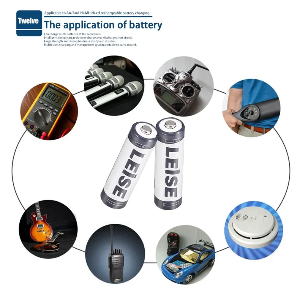 LEISE-813 12 слотов интеллектуальная стандартная аккумуляторная батарея зарядное