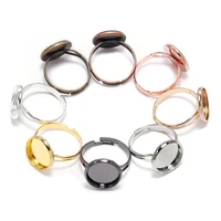 10pcs retro ring holder concave surface 8 25mm inner diameter diy handmade time gem tray adjustable jewelry findingcomponents t
