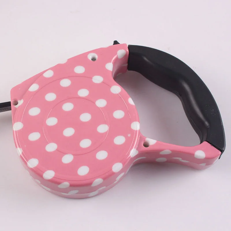 

500CM Retractable Dog Leash Outdoor Spot Printed Puppy Auto Traction Rope Nylon Walking Leash For Small Dogs Cats Pet