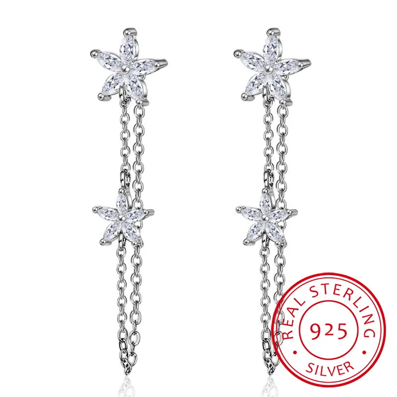 

Женские серьги-кисточки из серебра 925 пробы, с кристаллами