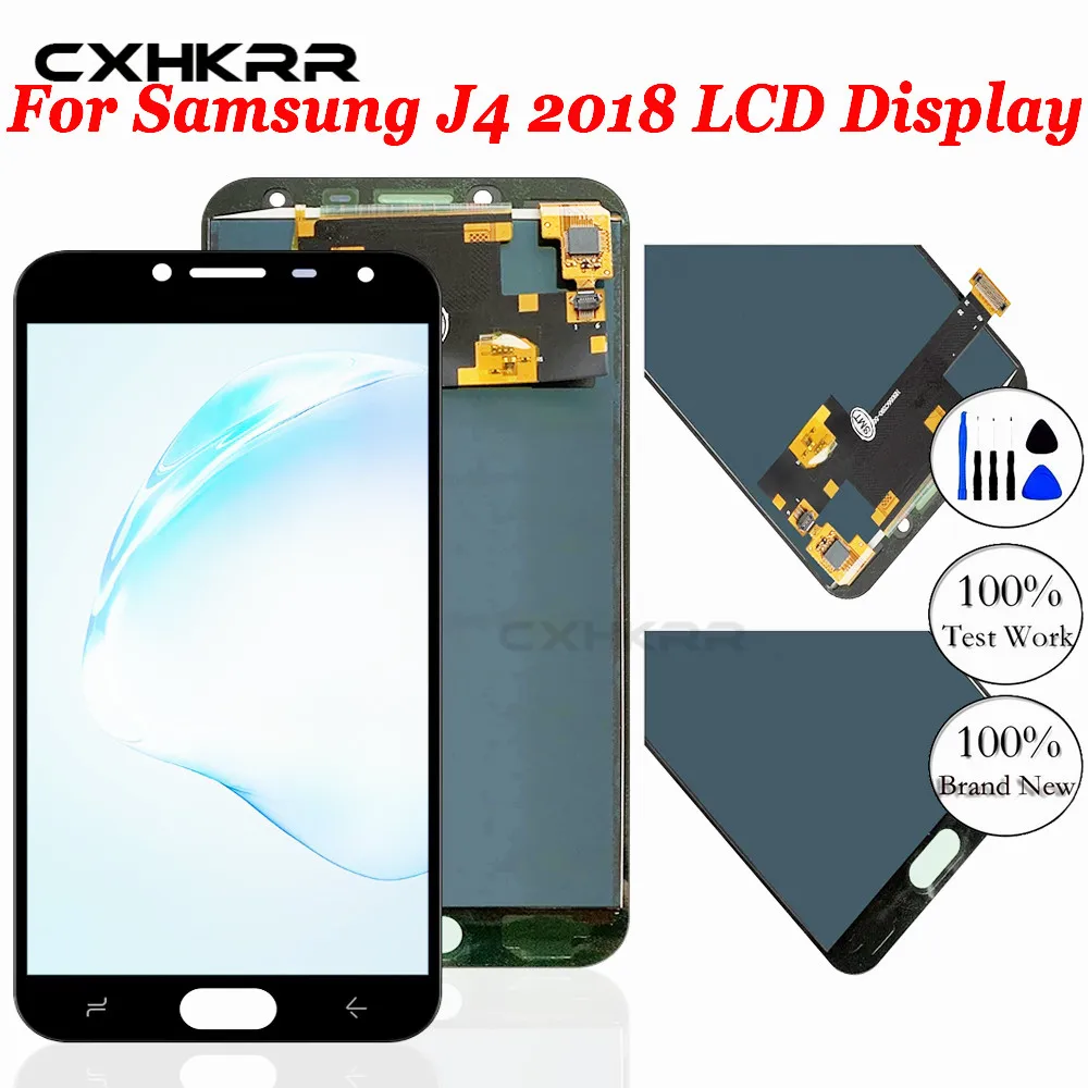 

Для Samsung Galaxy J4 2018 J400 J400F J400G / DS SM-J400F ЖК-дисплей с цифровым преобразователем сенсорного ввода в сборе