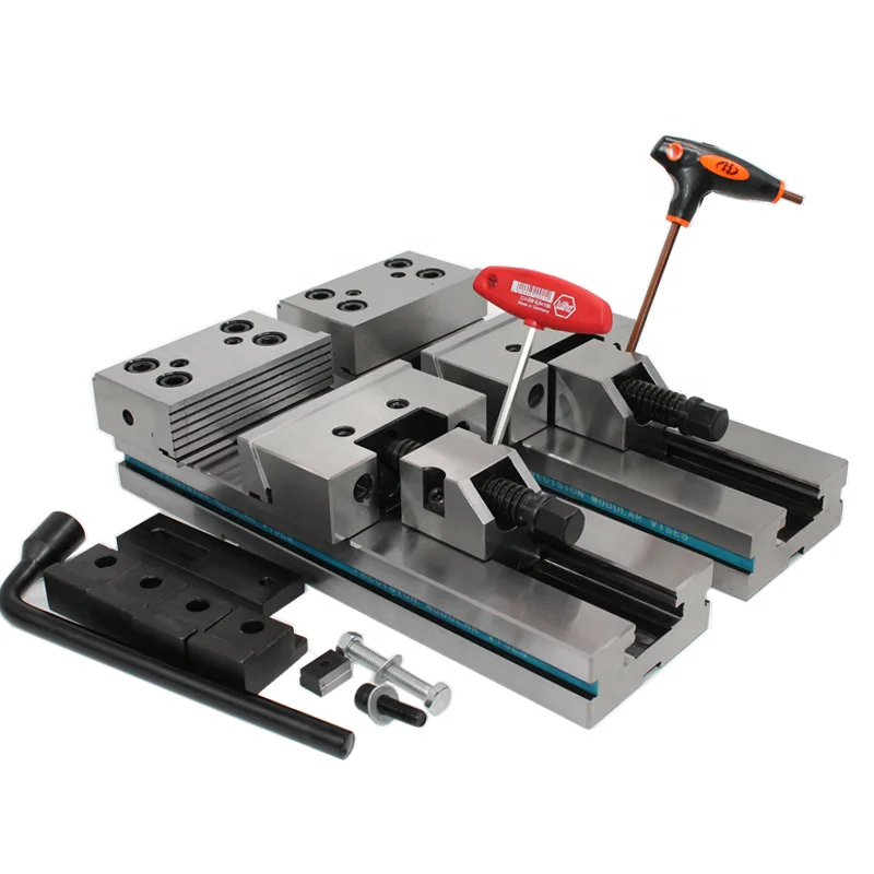 

Precision Manual Modular GT150A 150x200 Vise for Vice CNC Milling Machine Silver Western HRC Steel