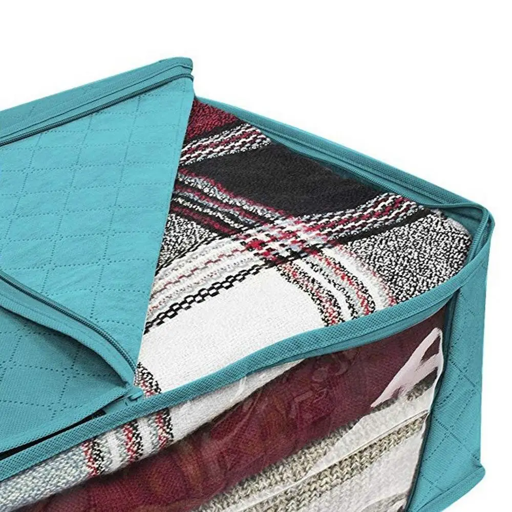 

3 Clothes Quilt Storage Bag Blanket Closet Sweater Organizer Box Sorting Pouches Clothes Cabinet Container Travel Home Dropship