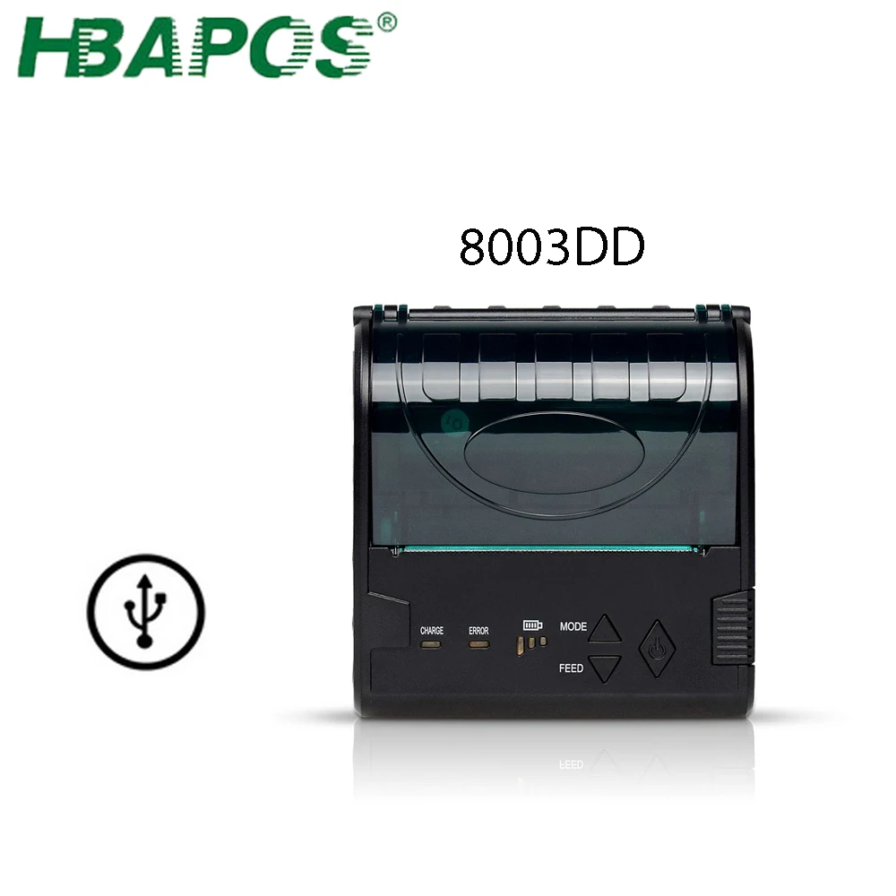 

HBAPOS Thermal Printer 80MM Mini Portable Receipt Printer Small for Android Iphone Ipad ESC/POS Terminal