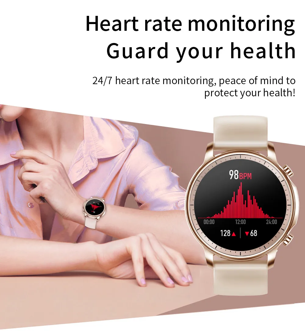 

V23 smart watch 1.3 inch screen heart rate sleep monitoring sports outdoor fast charging watch, suitable for Android IOS