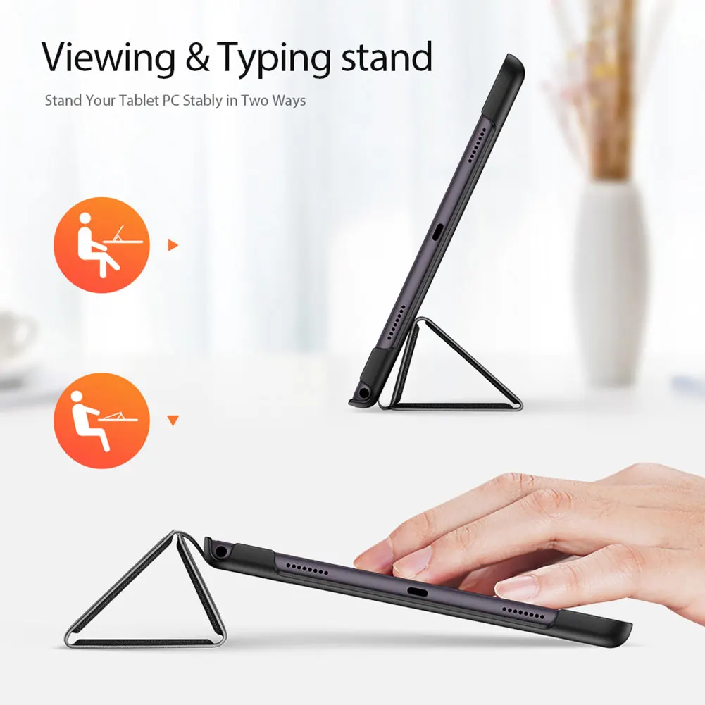 

Tablet Leather Case For Samsung Galaxy Tab A 7 10.4 Inch 2020 Smart Sleep Wake DUX DUCIS DOMO Series Trifold Protective Case
