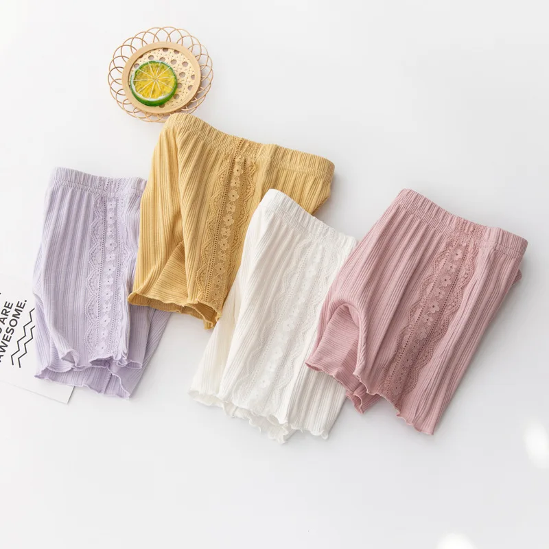 Летние кружевные шорты для маленьких девочек 2-11 лет хлопковые детские