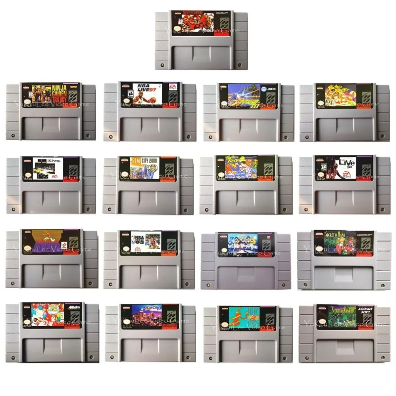 16-битный картридж SuperFunHouse для видеоигр, карта памяти для Nintendo SFC/SNES US NTSC, английская версия