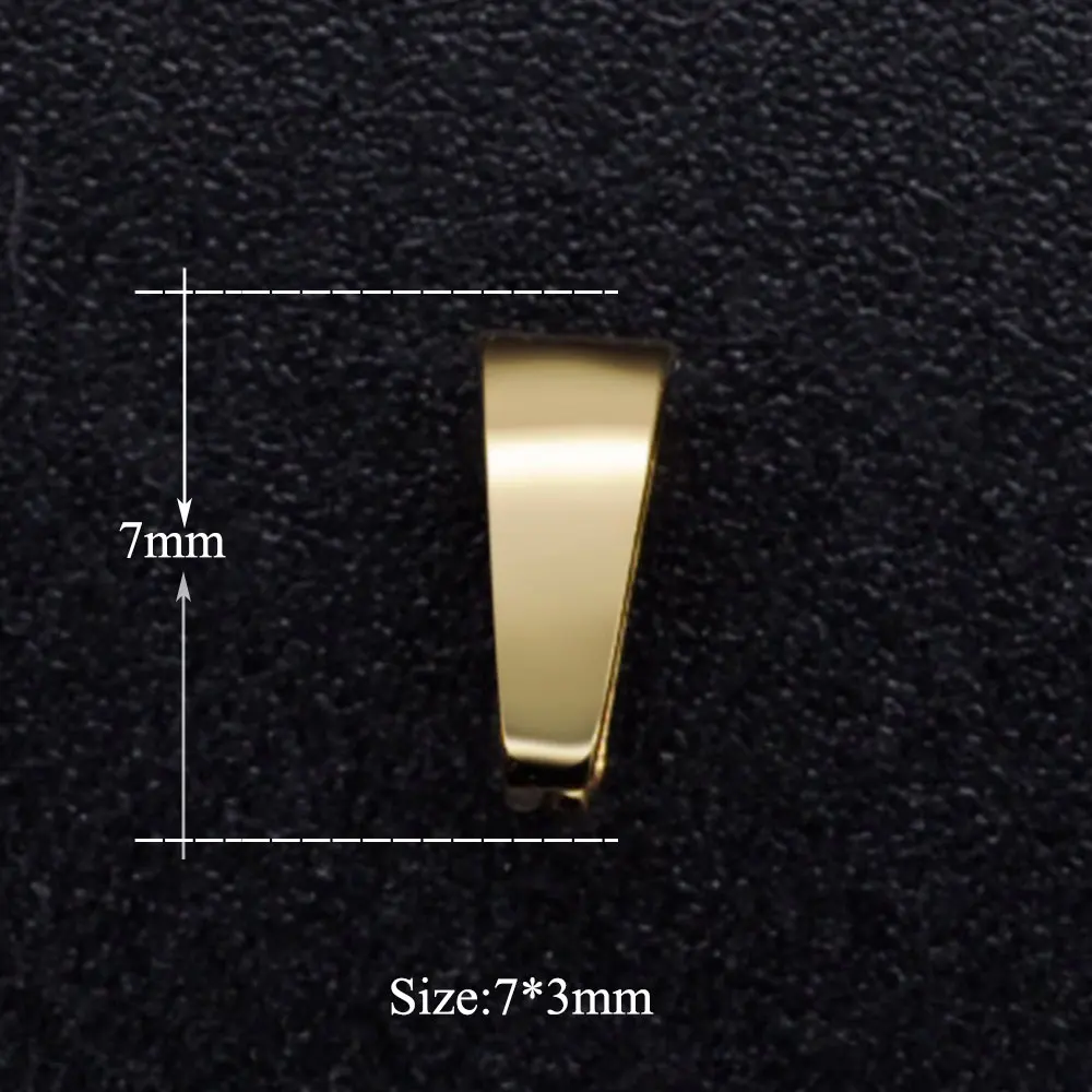 50pcs/lot Stainless Steel Pendant Pinch Bail Connector Buckle - Wholesale Factory Sale image 5