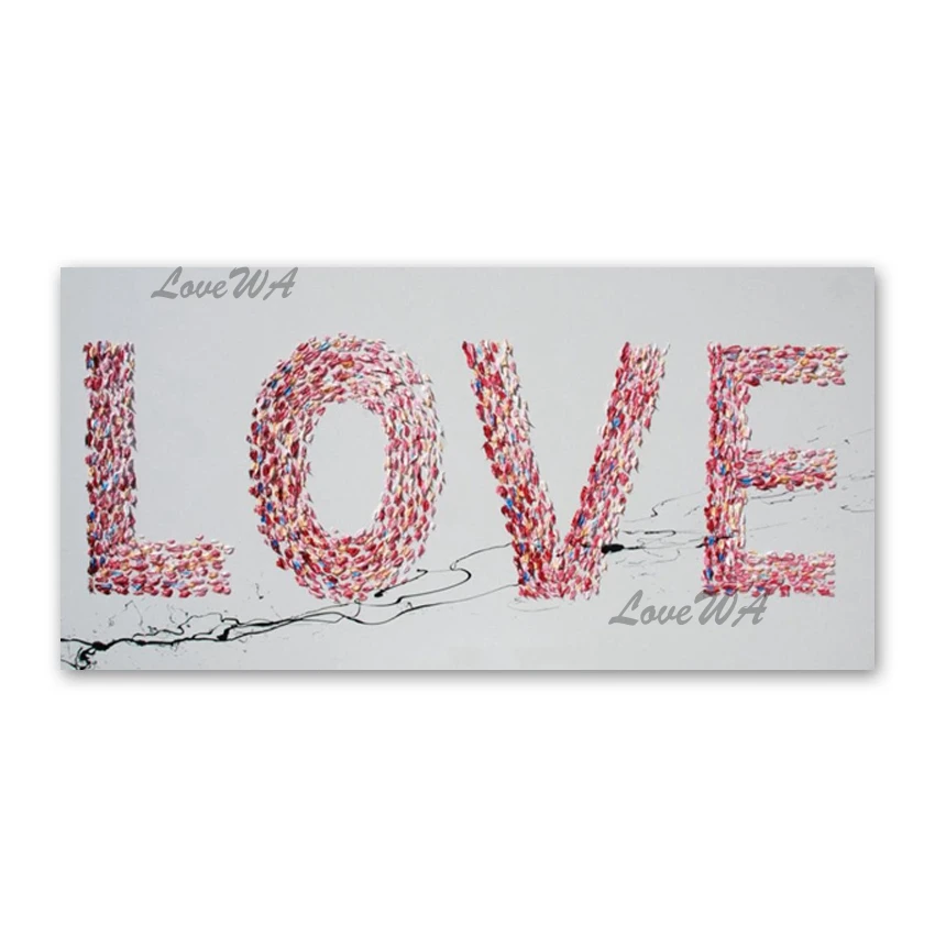 

Palette Knife Style Abstract Textured 3D Oil Painting Handmade No Frame Love Figure Beautiful Wall Art Picture On Canvas Artwork