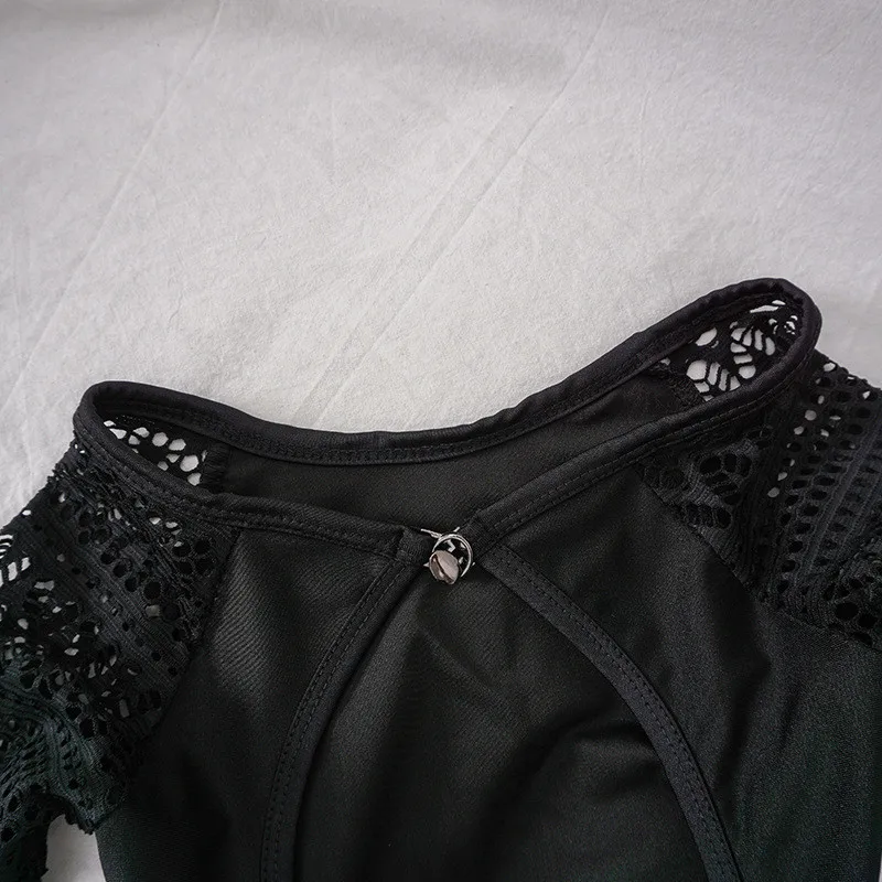 

Toddler Girls Summer Bathing Suit Long Sleeve Lace Backless One Pieces Swimwear For Girls Summer New Baby Kids Bikini Swimsuit