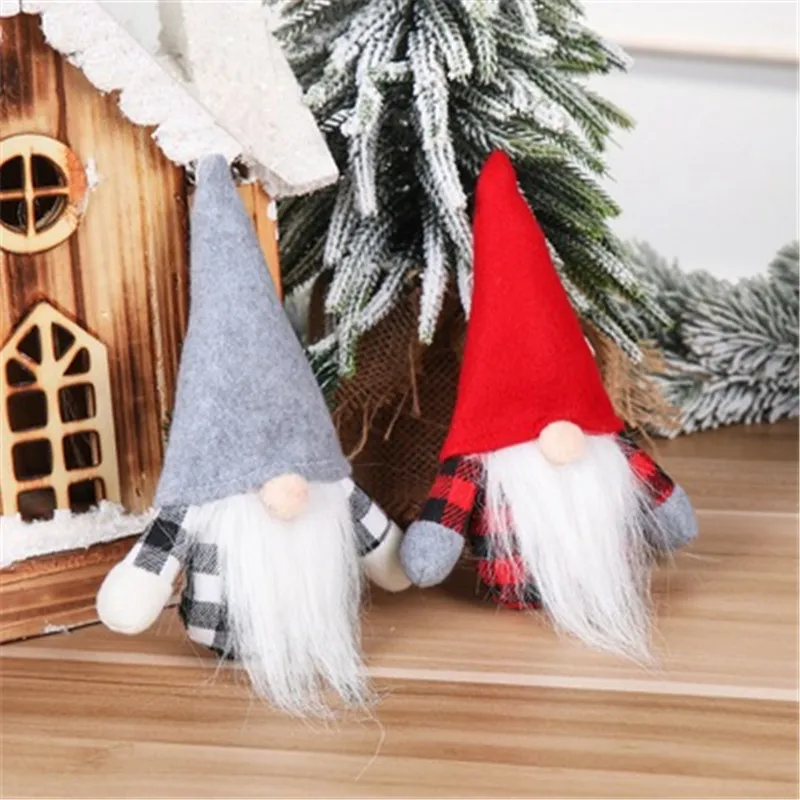 

new year 2022Christmas Mini Faceless Old Man Doll Christmas Tree Plush Gnome Hanging Pendant Decoration For Home Party Hanging