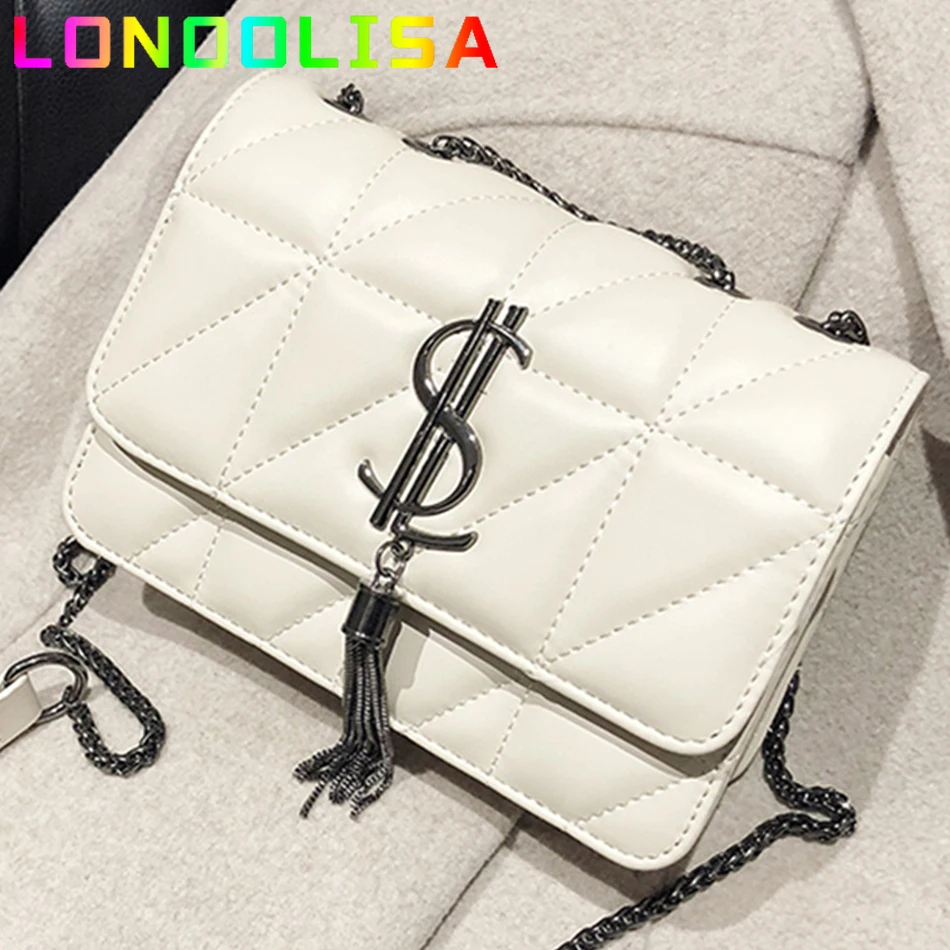

2021 Chain Lady Handbags Luxury Designer Women Leather Shoulder Messenger Bag Female Crossbody Flap Purses and Wallets for Work