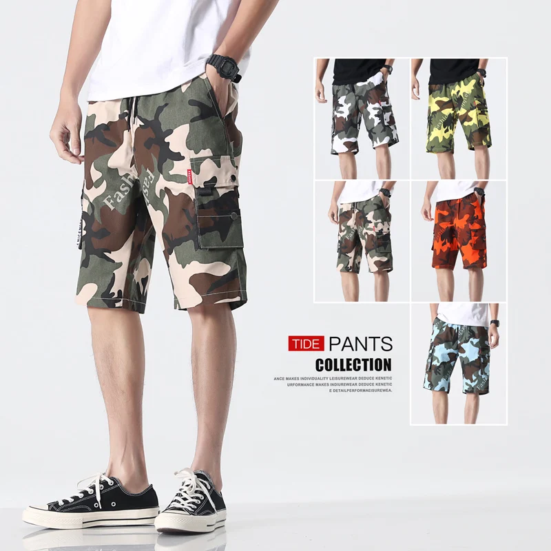 

Plus Size 7XL 8XL Camo Cargo Shorts Men Summer Shorts Male Cotton Camouflage Beach Board Shorts Large Size Bermuda Masculina