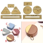 Кожаный шаблон формы сделай сам из крафтовой бумаги, портмоне для монет, дизайнерский дизайн, кожаные товары, инструменты ручной работы, Подарочная сумка для хранения