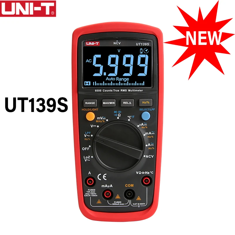 UNI T UT139S Цифровой мультиметр True RMS LPF (фильтр для нижних частот)/LoZ (вход низкого