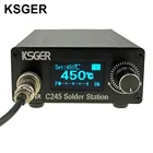 KSGER CNB OLED паяльная станция C245, умный контроллер 1,3 дюйма, автоматический спящий режим 3s, Быстрое нагревание, фото, русский язык