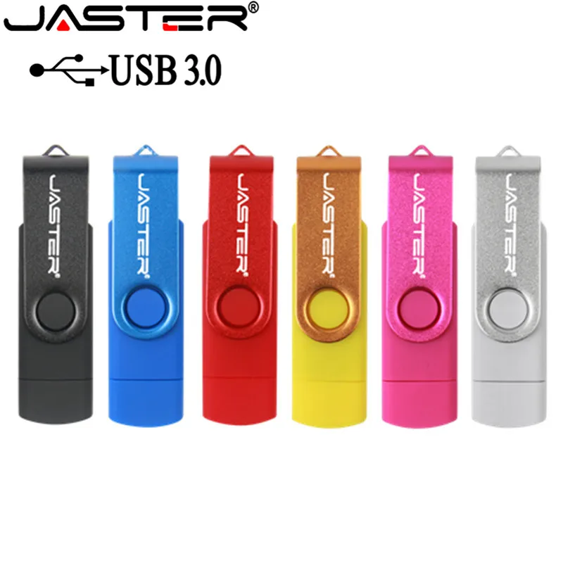 USB флеш-накопитель JASTER 2 в 1 3 0 256 ГБ 64 32 16 8 OTG высокоскоростной для Android/ПК |