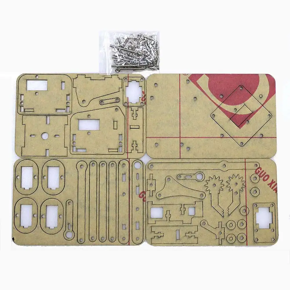 Акриловый самодельный робот-манипулятор с лапами обучающий комплект для arduino 4DOF