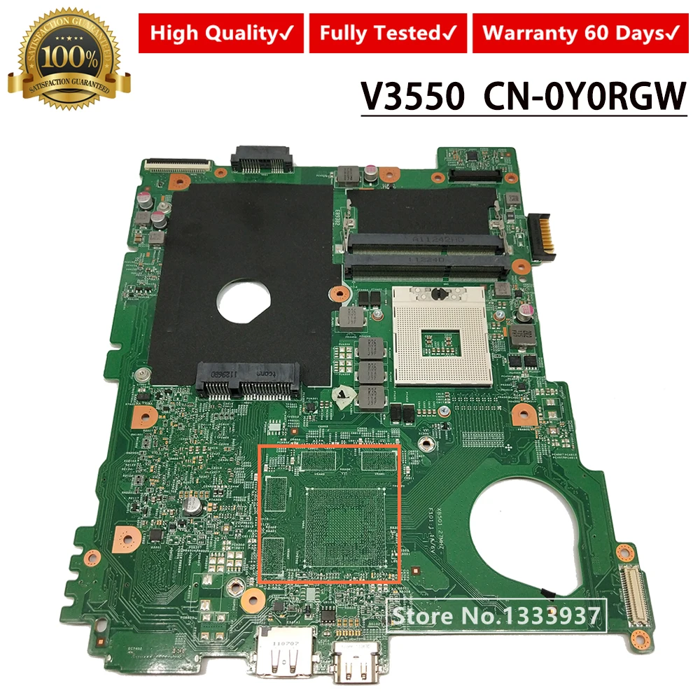 Фото CN 0Y0RGW Y0RGW материнская плата для ноутбука Dell Vostro 3550 V3550 Материнская DDR3