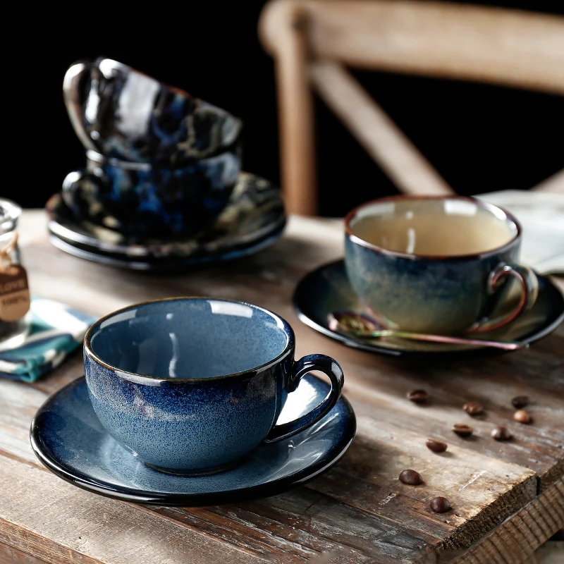 

Elegant Tea Cup Saucer Espresso Cups And Mugs Coffee Cups Top Grade Ceramic Cup Restaurant Bar Party Teacup Set Gifts