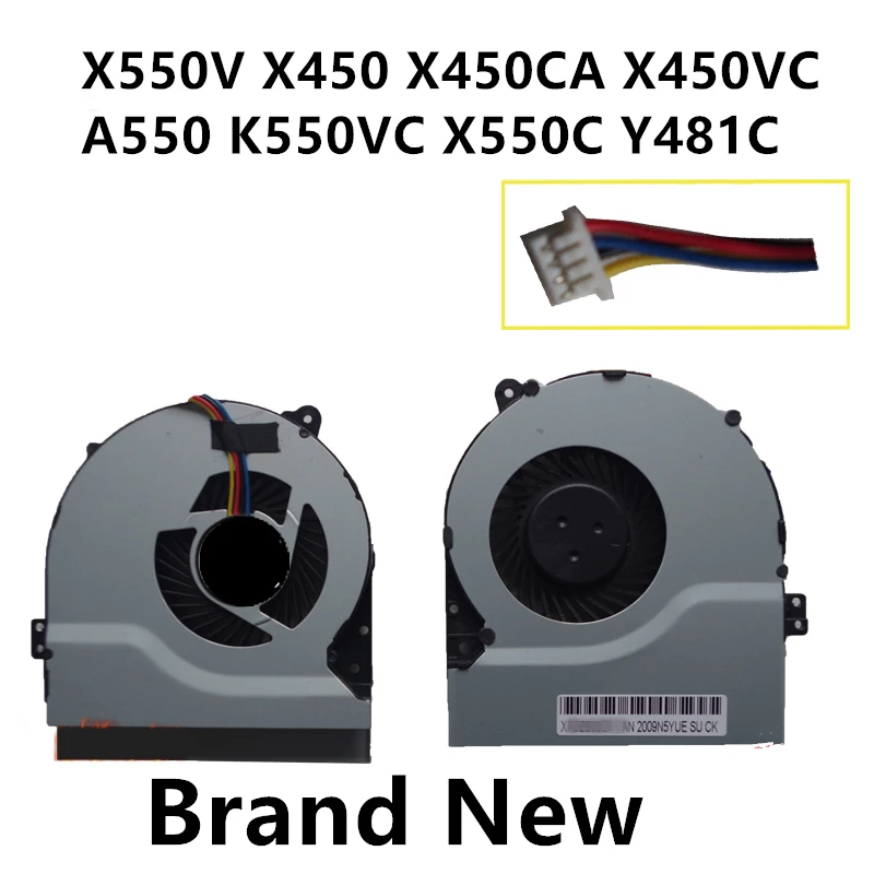 Новый процессор для ноутбука охлаждающий вентилятор ASUS X550V X450 X450CA X450vc A550 K550VC X550C