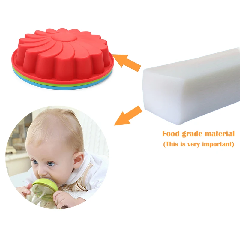 Еда Класс больше силиконовая форма для выпечки в форме цветка/кастрюля печь 3D 9