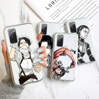 attack on titan for samsung s21 ultra case samsung s20 fe s10 plus note 20 ultra capa galaxy m31 m21s m11 m30s clear tpu covers