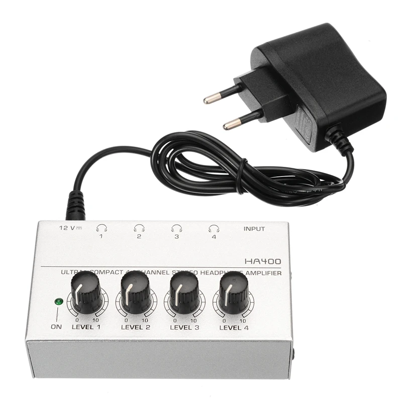 HA400 4 канала ультракомпактный стерео усилитель Microamp o аксессуары штепсельная