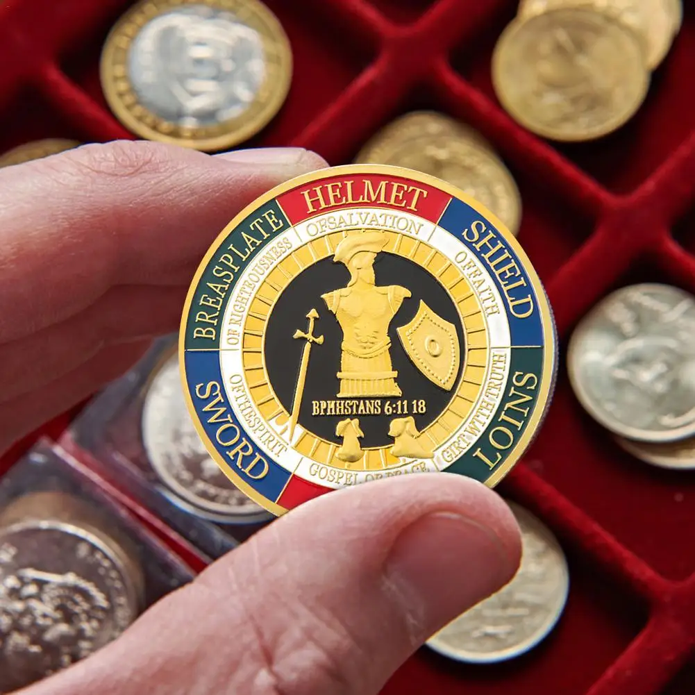 

ZB0024 God's Guard Soldier One Collection Gift Coin God Armor Used For Tourism Commemoration Collection Decoration Shooting Prop