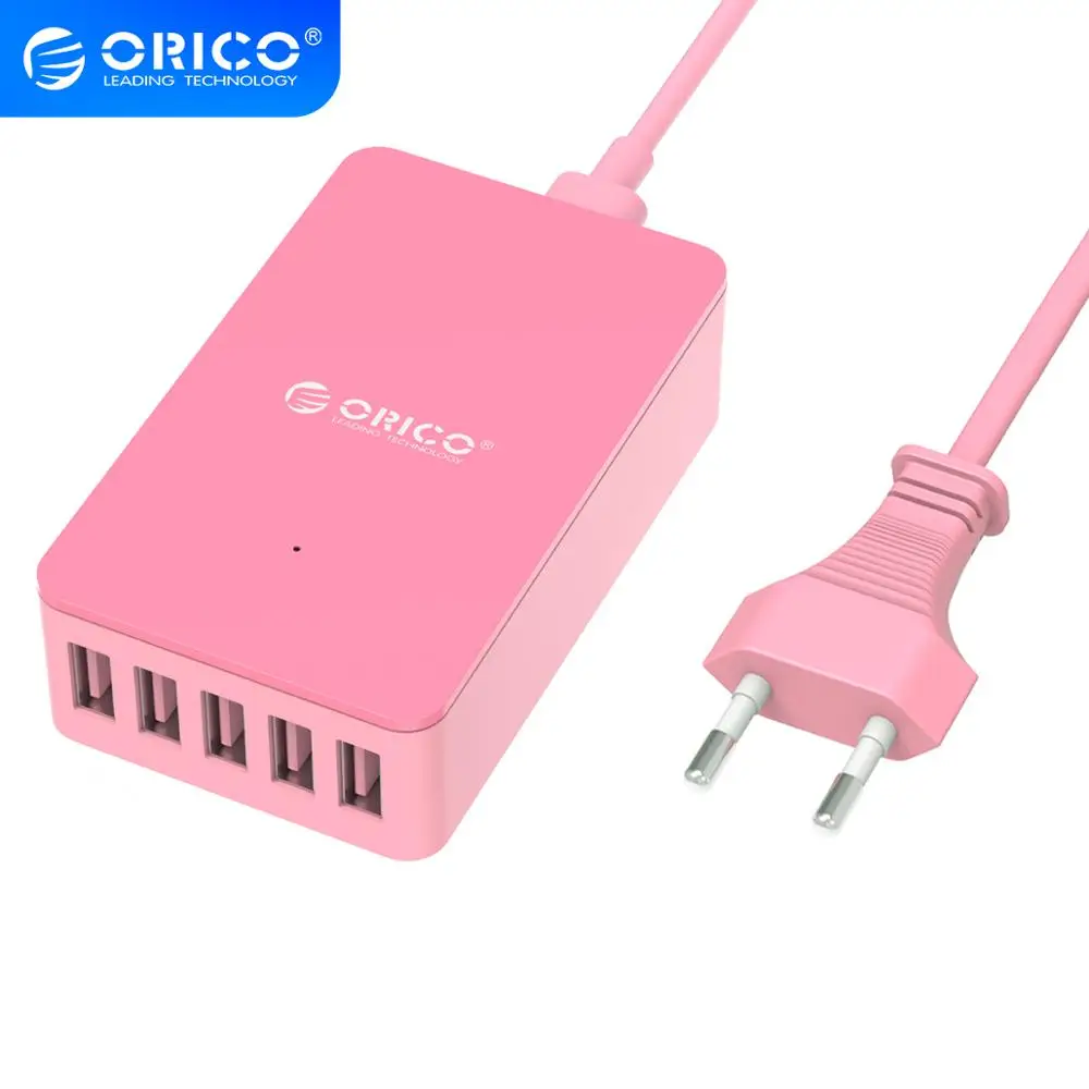 

ORICO 5 Ports USB Charger 5V2.4A Desktop Charging Station 8A 40W USB Charger For iPhone Samsung Cell Phone Tablet